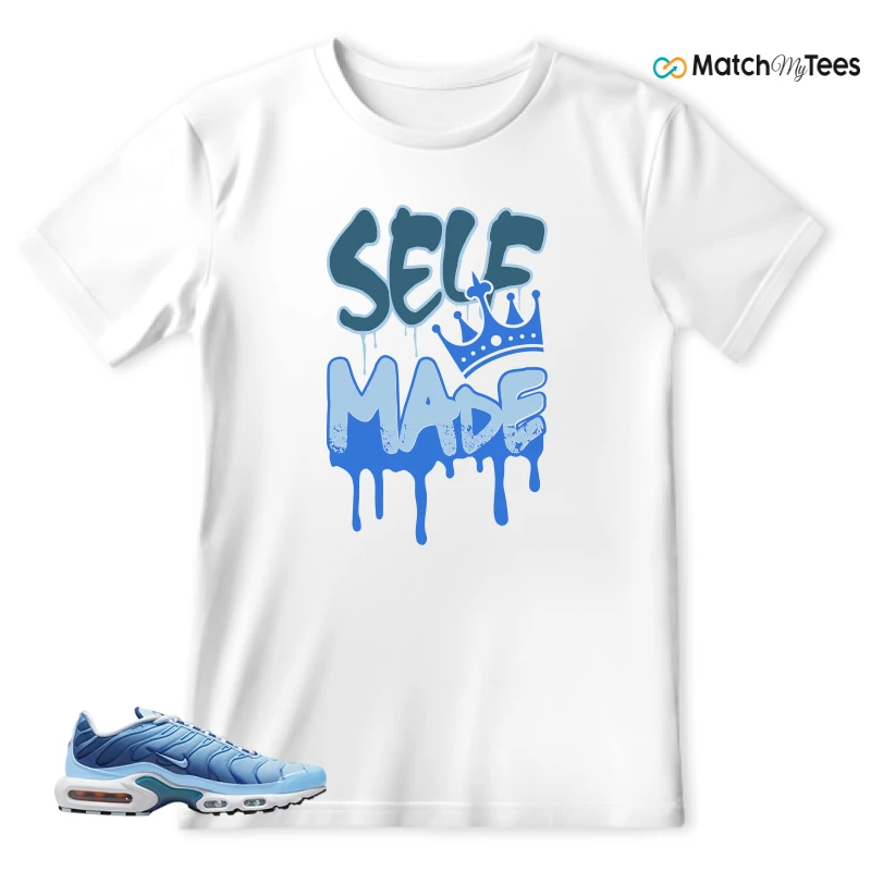 NIKE AIR MAX PLUS UNIVERSITY BLUE GRADIENT SNEAKER Matching Tees t-shirt