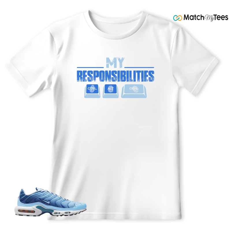 NIKE AIR MAX PLUS UNIVERSITY BLUE GRADIENT SNEAKER Matching Tees t-shirt