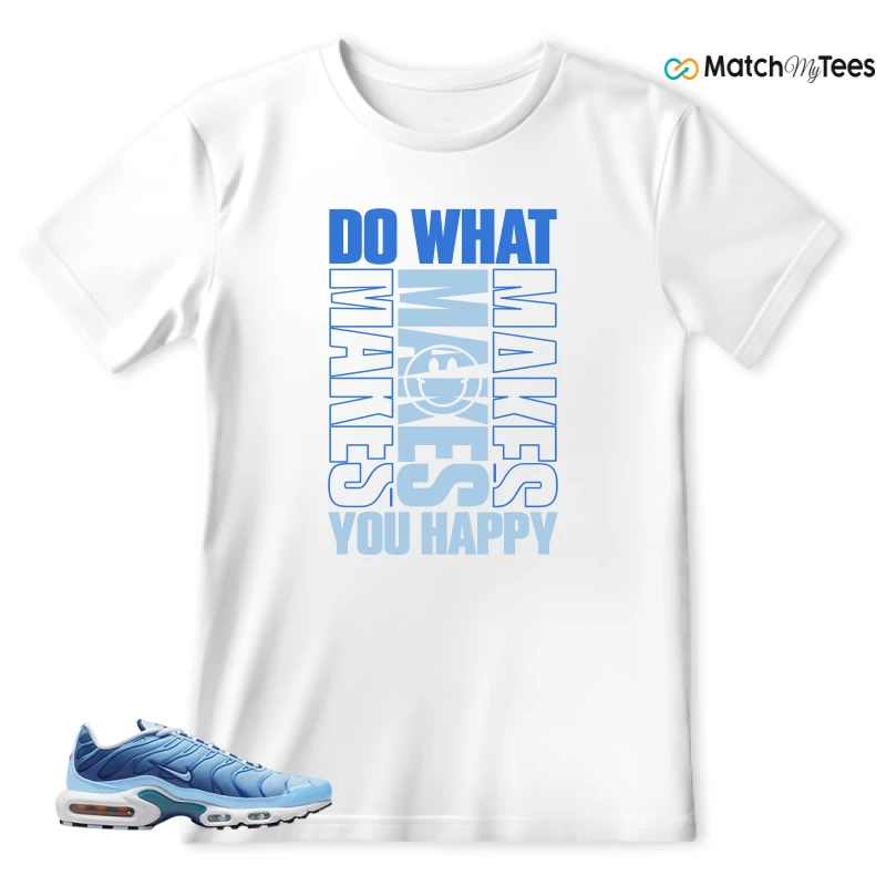 NIKE AIR MAX PLUS UNIVERSITY BLUE GRADIENT SNEAKER Matching Tees t-shirt