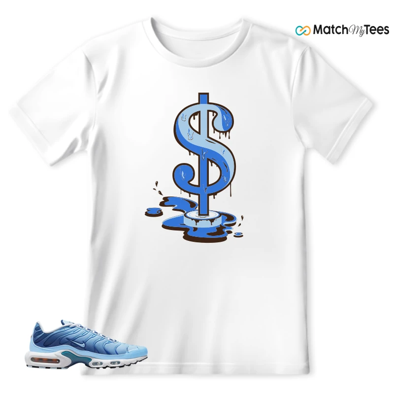 NIKE AIR MAX PLUS UNIVERSITY BLUE GRADIENT SNEAKER Matching Tees t-shirt
