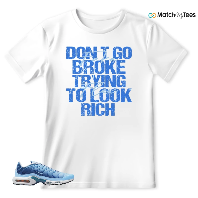 NIKE AIR MAX PLUS UNIVERSITY BLUE GRADIENT SNEAKER Matching Tees t-shirt