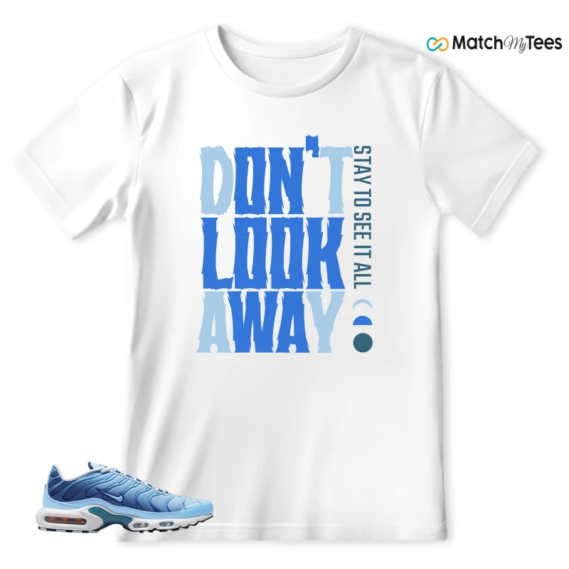 NIKE AIR MAX PLUS UNIVERSITY BLUE GRADIENT SNEAKER Matching Tees t-shirt