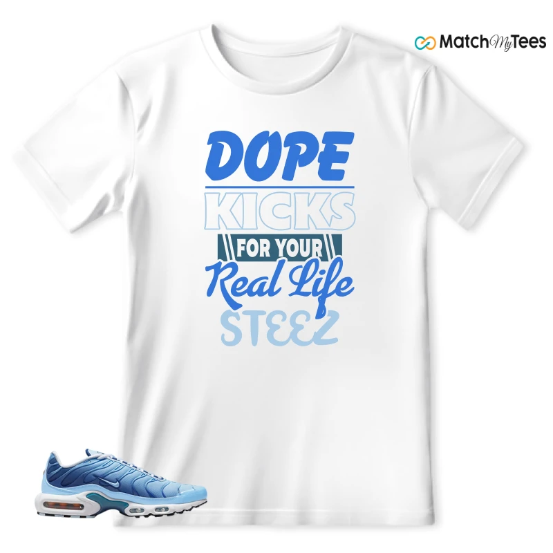 NIKE AIR MAX PLUS UNIVERSITY BLUE GRADIENT SNEAKER Matching Tees t-shirt