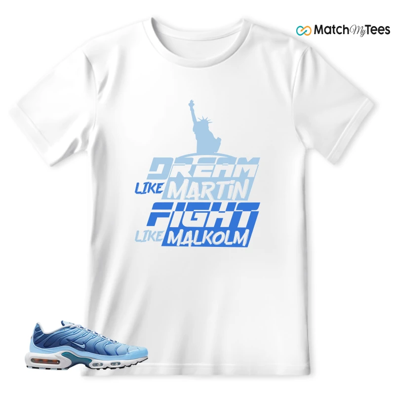 NIKE AIR MAX PLUS UNIVERSITY BLUE GRADIENT SNEAKER Matching Tees t-shirt