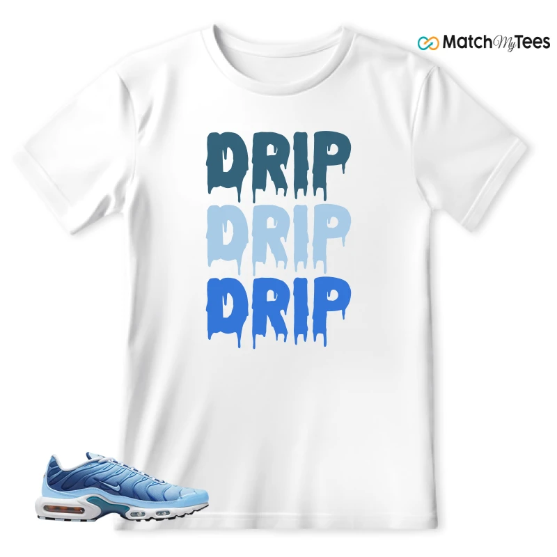 NIKE AIR MAX PLUS UNIVERSITY BLUE GRADIENT SNEAKER Matching Tees t-shirt