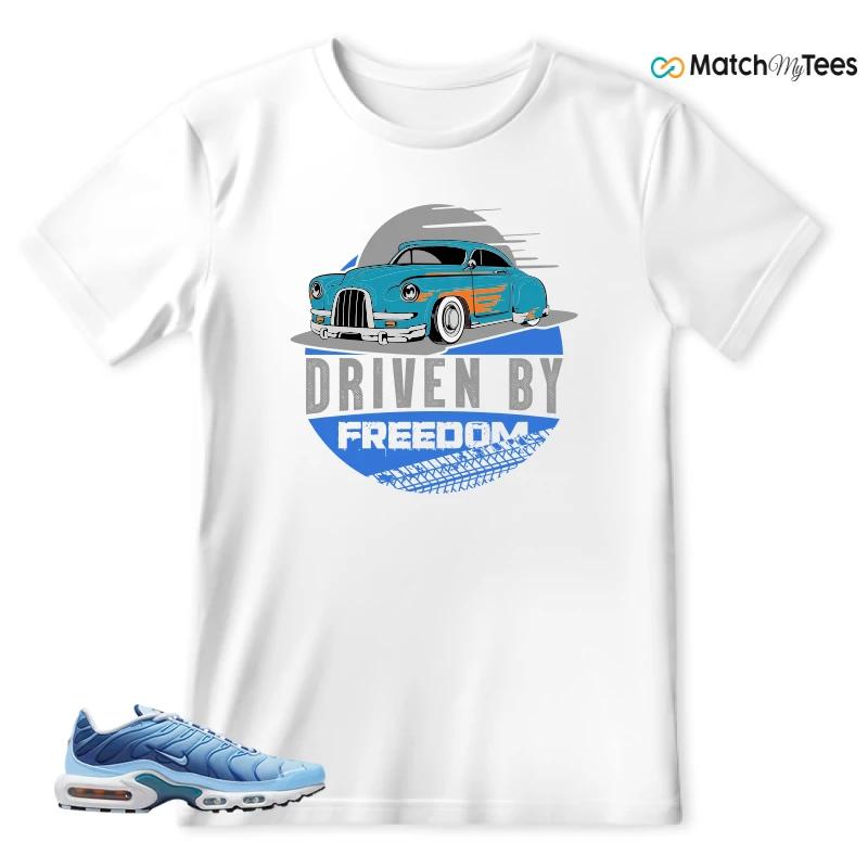NIKE AIR MAX PLUS UNIVERSITY BLUE GRADIENT SNEAKER Matching Tees t-shirt