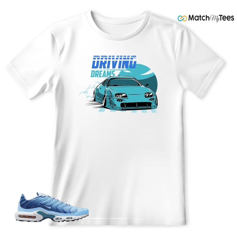 NIKE AIR MAX PLUS UNIVERSITY BLUE GRADIENT SNEAKER Matching Tees t-shirt