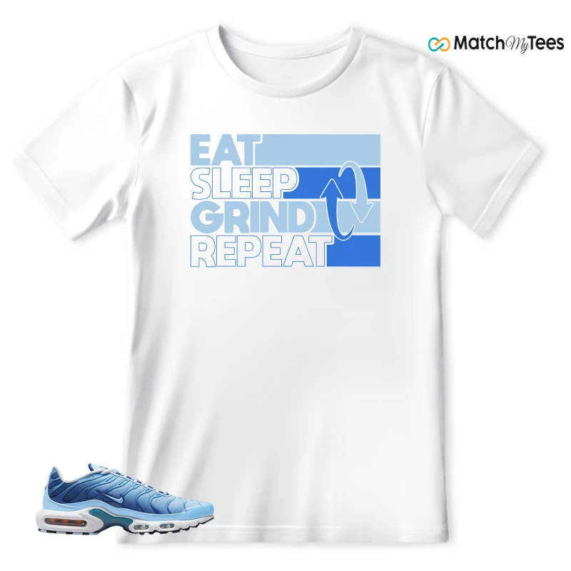 NIKE AIR MAX PLUS UNIVERSITY BLUE GRADIENT SNEAKER Matching Tees t-shirt