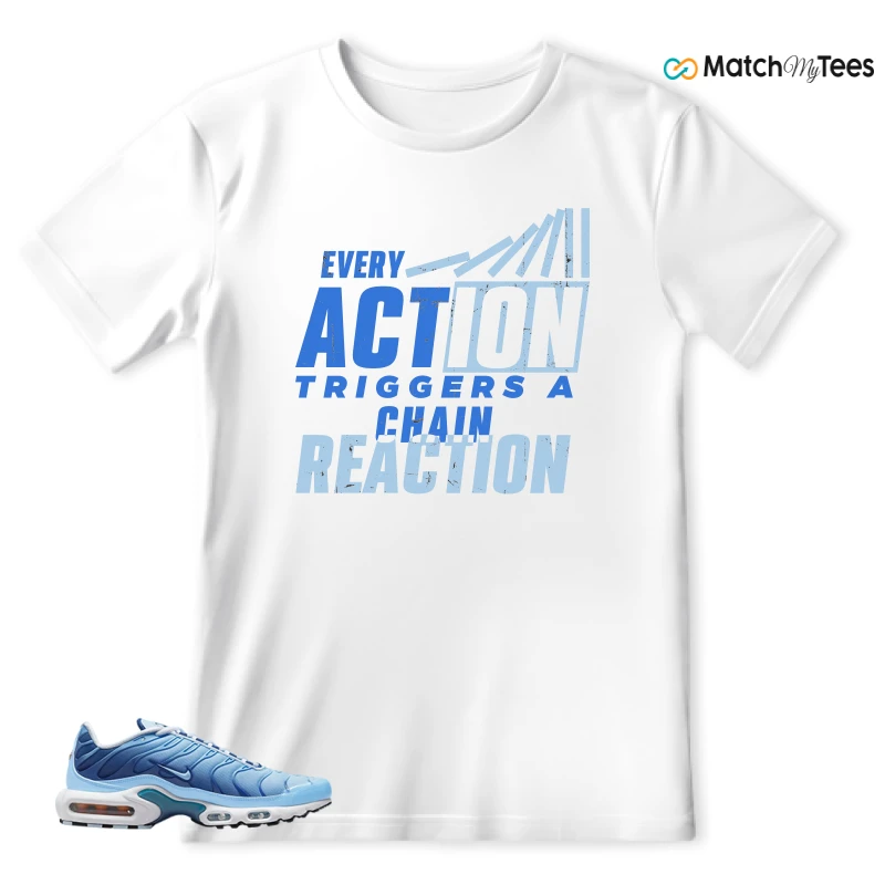 NIKE AIR MAX PLUS UNIVERSITY BLUE GRADIENT SNEAKER Matching Tees t-shirt