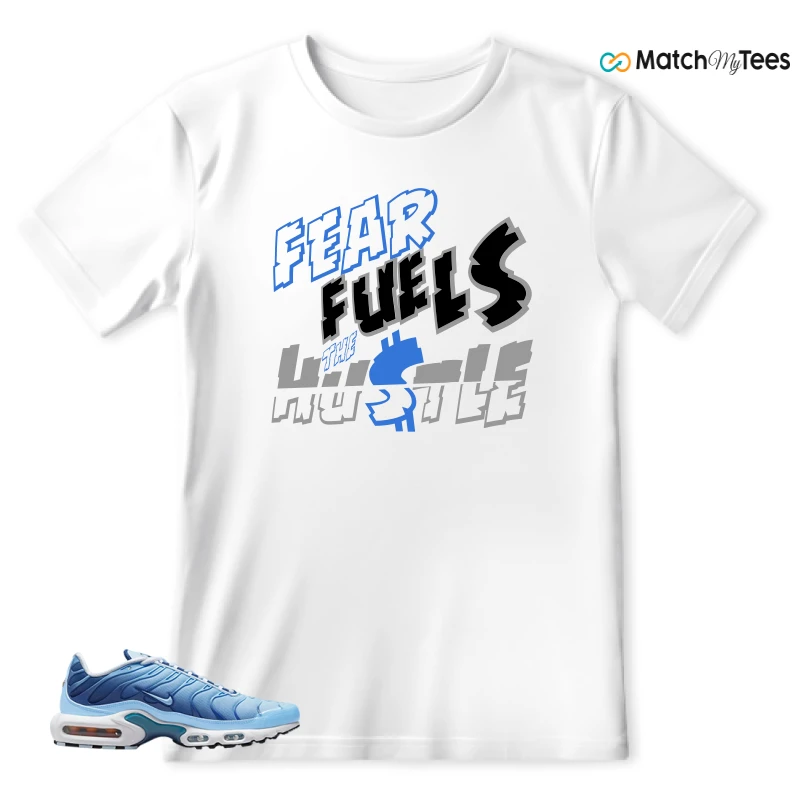 NIKE AIR MAX PLUS UNIVERSITY BLUE GRADIENT SNEAKER Matching Tees t-shirt