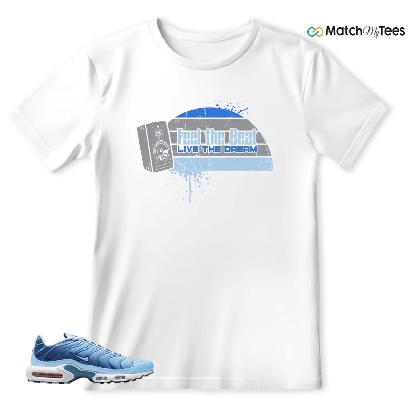NIKE AIR MAX PLUS UNIVERSITY BLUE GRADIENT SNEAKER Matching Tees t-shirt