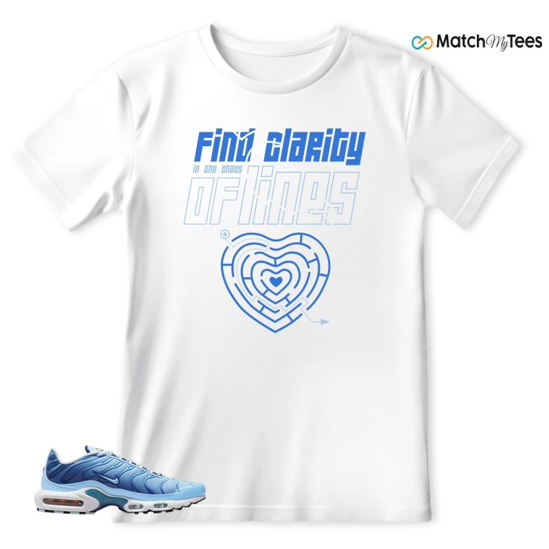 NIKE AIR MAX PLUS UNIVERSITY BLUE GRADIENT SNEAKER Matching Tees t-shirt