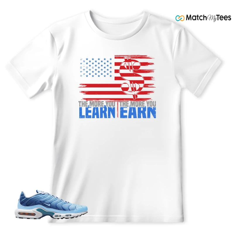 NIKE AIR MAX PLUS UNIVERSITY BLUE GRADIENT SNEAKER Matching Tees t-shirt