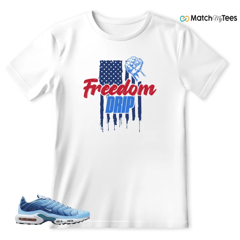 NIKE AIR MAX PLUS UNIVERSITY BLUE GRADIENT SNEAKER Matching Tees t-shirt