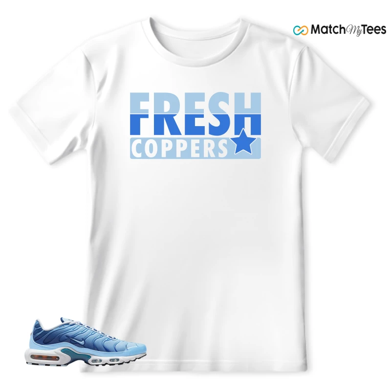NIKE AIR MAX PLUS UNIVERSITY BLUE GRADIENT SNEAKER Matching Tees t-shirt