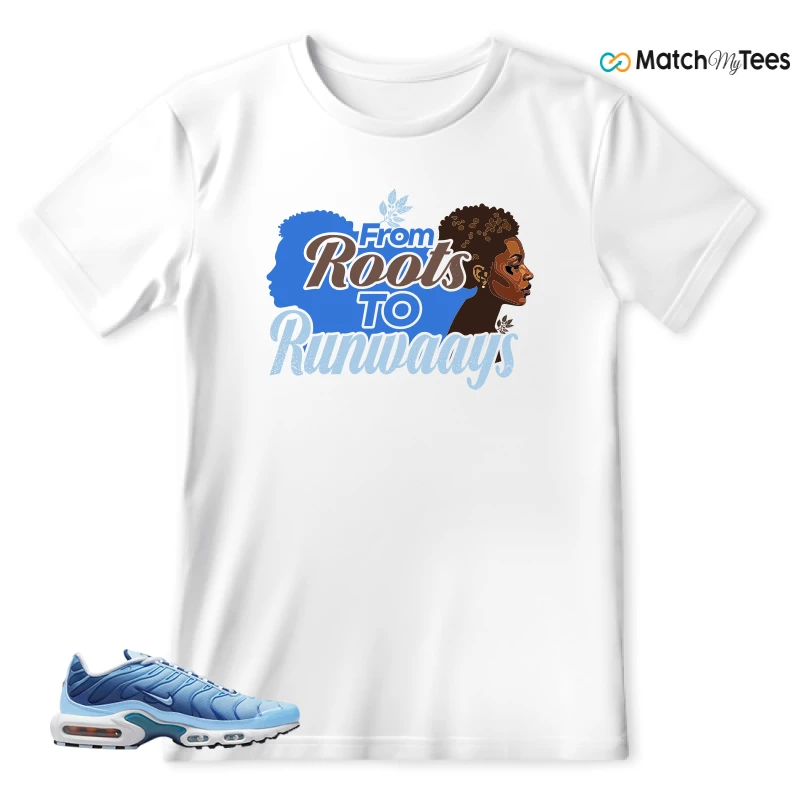 NIKE AIR MAX PLUS UNIVERSITY BLUE GRADIENT SNEAKER Matching Tees t-shirt