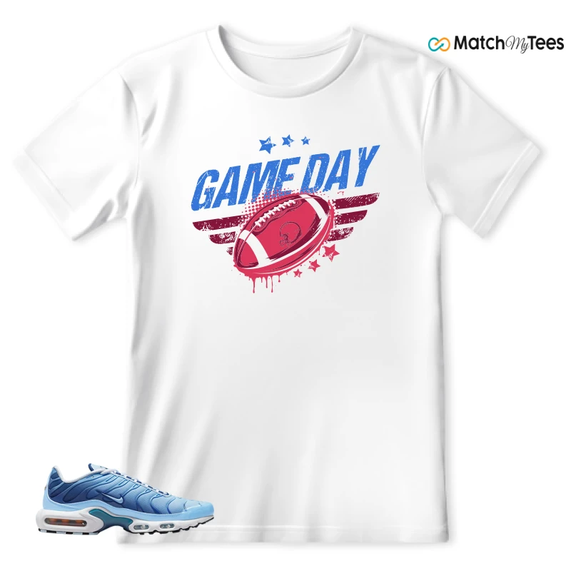 NIKE AIR MAX PLUS UNIVERSITY BLUE GRADIENT SNEAKER Matching Tees t-shirt