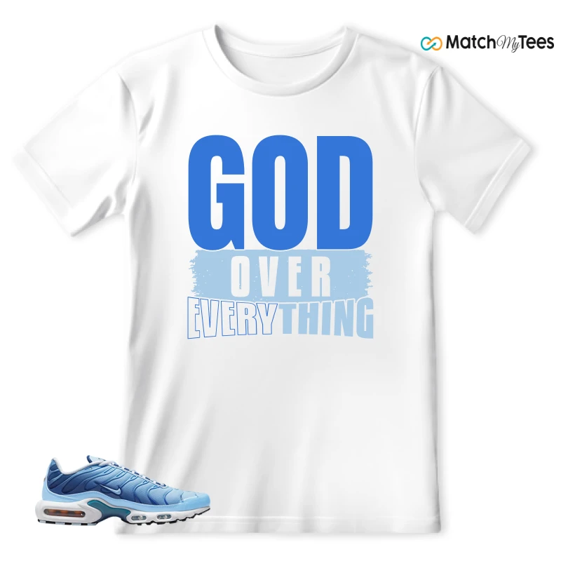 NIKE AIR MAX PLUS UNIVERSITY BLUE GRADIENT SNEAKER Matching Tees t-shirt