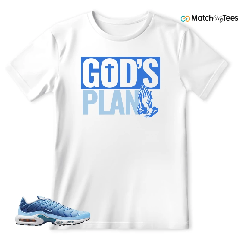 NIKE AIR MAX PLUS UNIVERSITY BLUE GRADIENT SNEAKER Matching Tees t-shirt