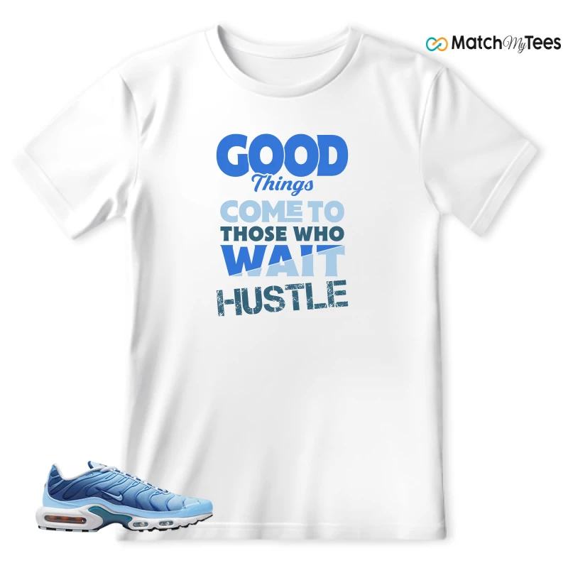 NIKE AIR MAX PLUS UNIVERSITY BLUE GRADIENT SNEAKER Matching Tees t-shirt