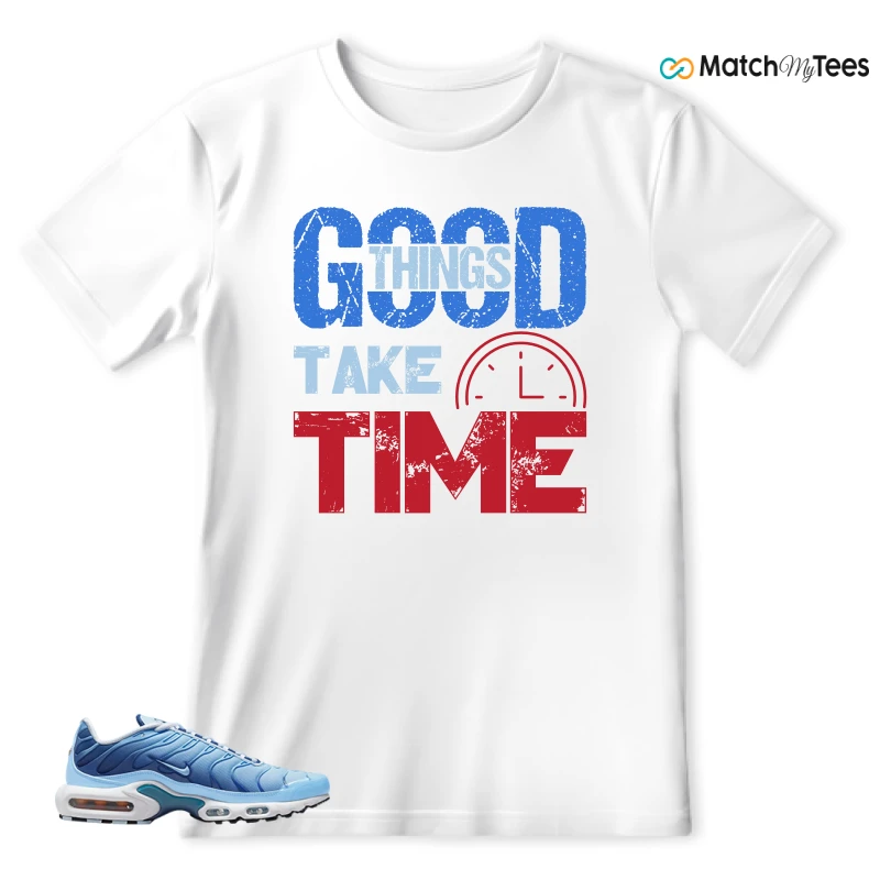 NIKE AIR MAX PLUS UNIVERSITY BLUE GRADIENT SNEAKER Matching Tees t-shirt