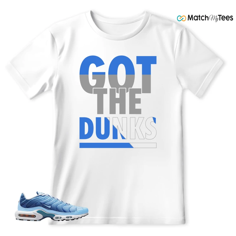 NIKE AIR MAX PLUS UNIVERSITY BLUE GRADIENT SNEAKER Matching Tees t-shirt