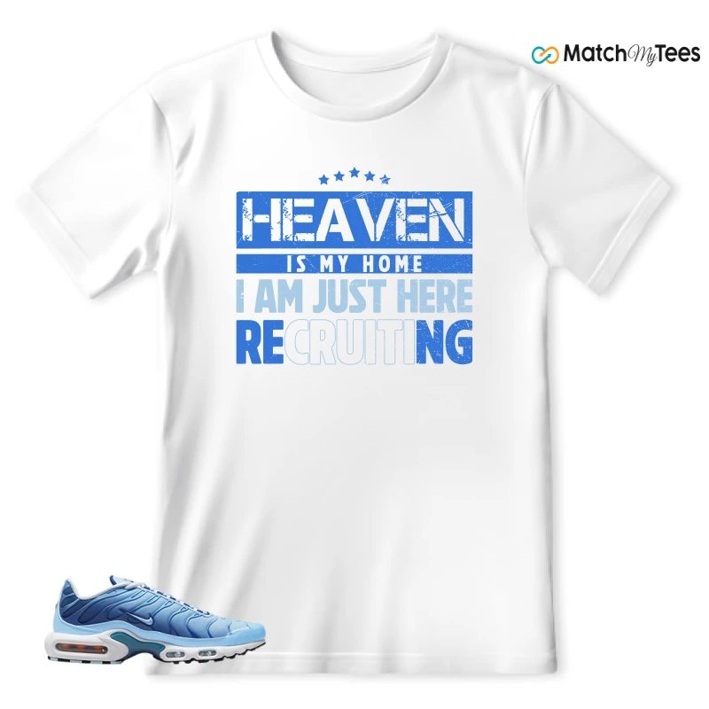 NIKE AIR MAX PLUS UNIVERSITY BLUE GRADIENT SNEAKER Matching Tees t-shirt