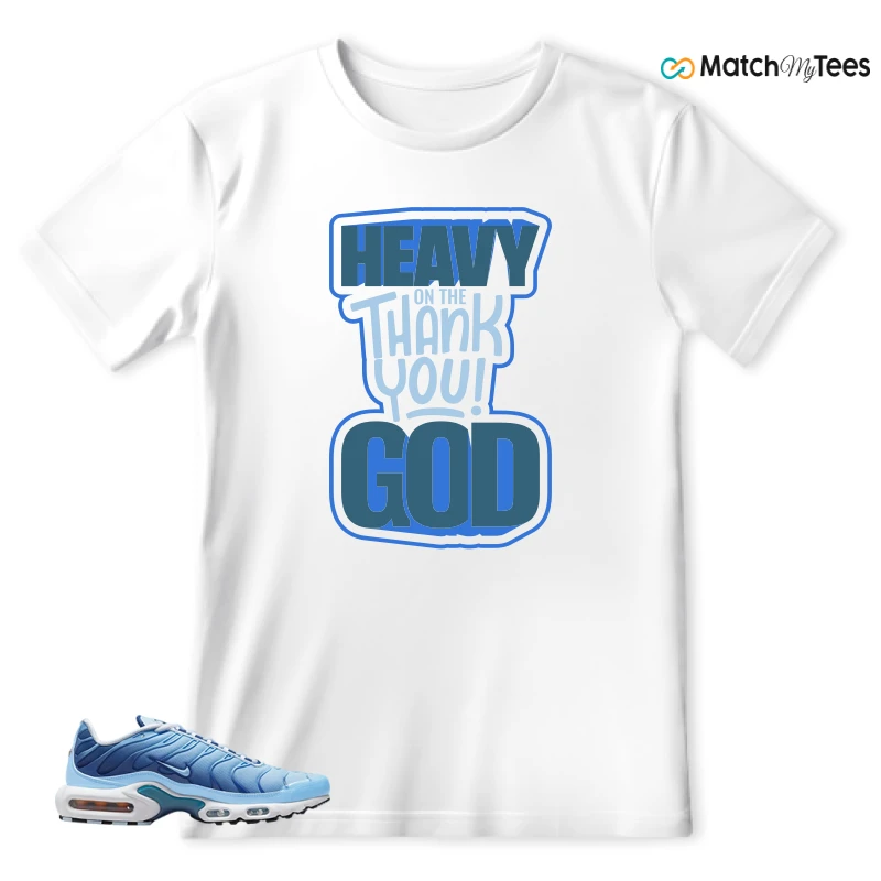 NIKE AIR MAX PLUS UNIVERSITY BLUE GRADIENT SNEAKER Matching Tees t-shirt
