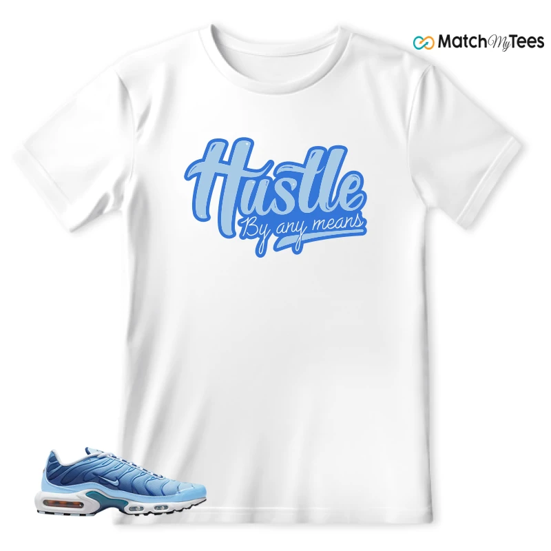 NIKE AIR MAX PLUS UNIVERSITY BLUE GRADIENT SNEAKER Matching Tees t-shirt