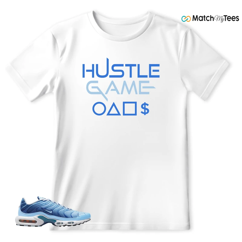 NIKE AIR MAX PLUS UNIVERSITY BLUE GRADIENT SNEAKER Matching Tees t-shirt