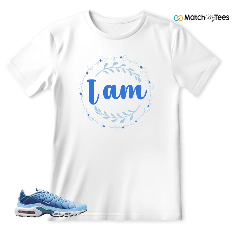 NIKE AIR MAX PLUS UNIVERSITY BLUE GRADIENT SNEAKER Matching Tees t-shirt