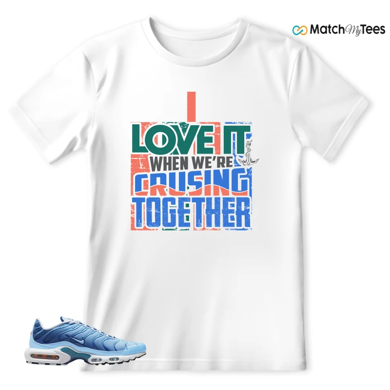 NIKE AIR MAX PLUS UNIVERSITY BLUE GRADIENT SNEAKER Matching Tees t-shirt