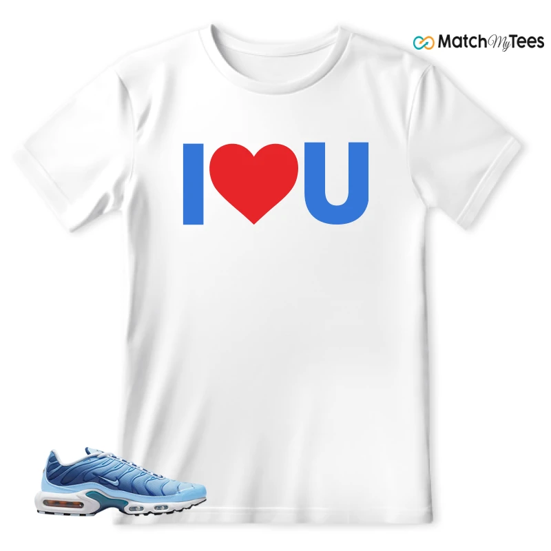 NIKE AIR MAX PLUS UNIVERSITY BLUE GRADIENT SNEAKER Matching Tees t-shirt