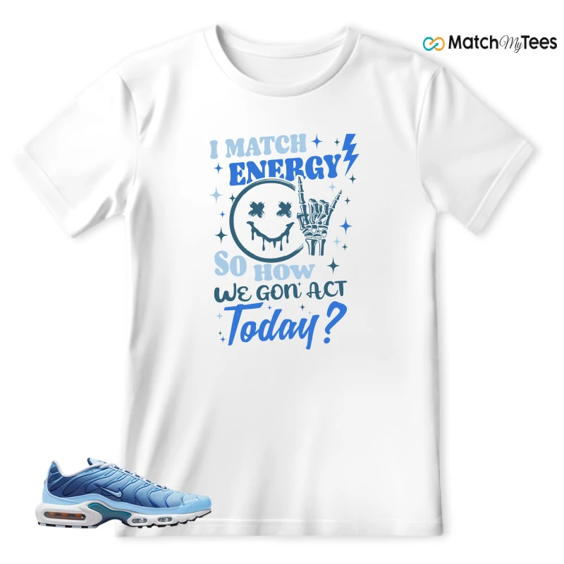 NIKE AIR MAX PLUS UNIVERSITY BLUE GRADIENT SNEAKER Matching Tees t-shirt