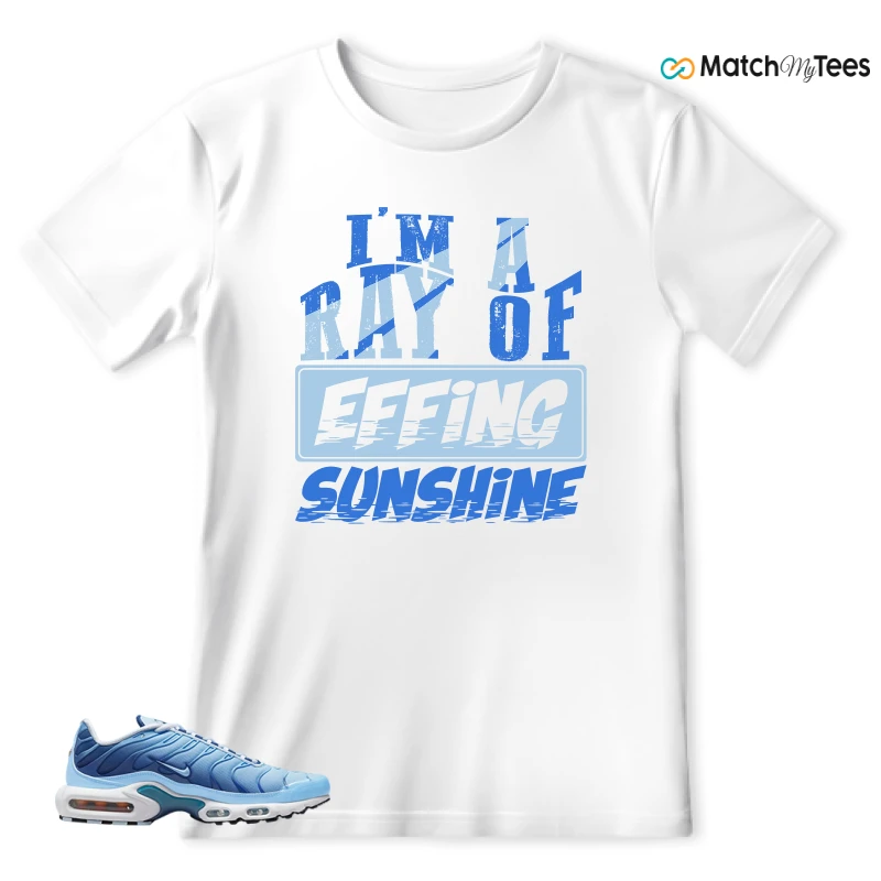 NIKE AIR MAX PLUS UNIVERSITY BLUE GRADIENT SNEAKER Matching Tees t-shirt