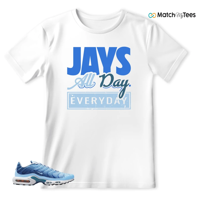 NIKE AIR MAX PLUS UNIVERSITY BLUE GRADIENT SNEAKER Matching Tees t-shirt