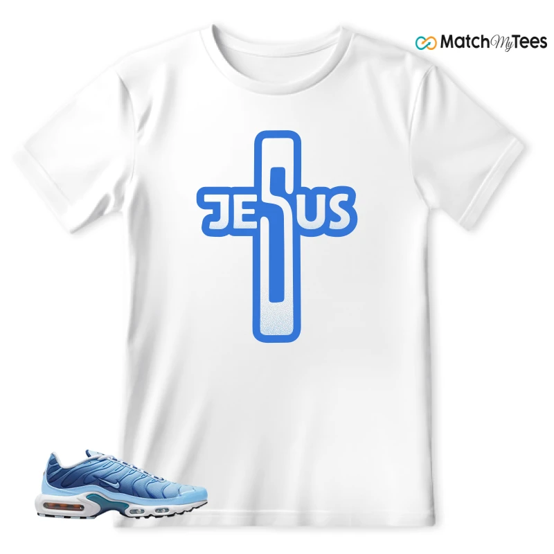 NIKE AIR MAX PLUS UNIVERSITY BLUE GRADIENT SNEAKER Matching Tees t-shirt