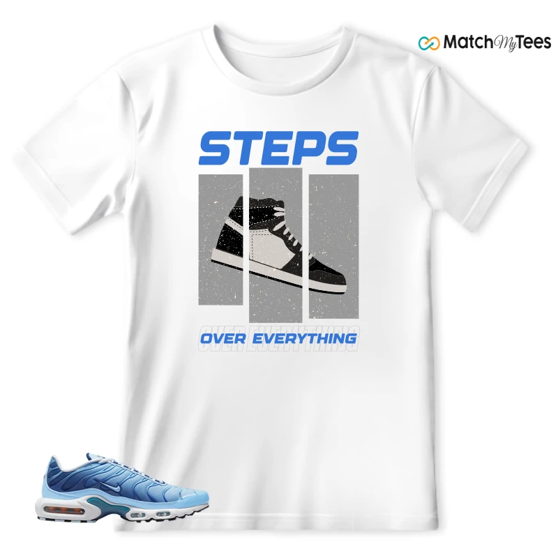 NIKE AIR MAX PLUS UNIVERSITY BLUE GRADIENT SNEAKER Matching Tees t-shirt