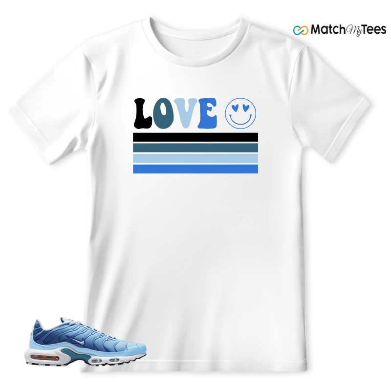 NIKE AIR MAX PLUS UNIVERSITY BLUE GRADIENT SNEAKER Matching Tees t-shirt