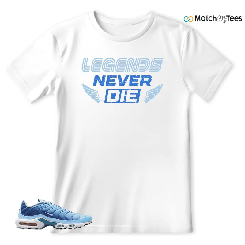 NIKE AIR MAX PLUS UNIVERSITY BLUE GRADIENT SNEAKER Matching Tees t-shirt
