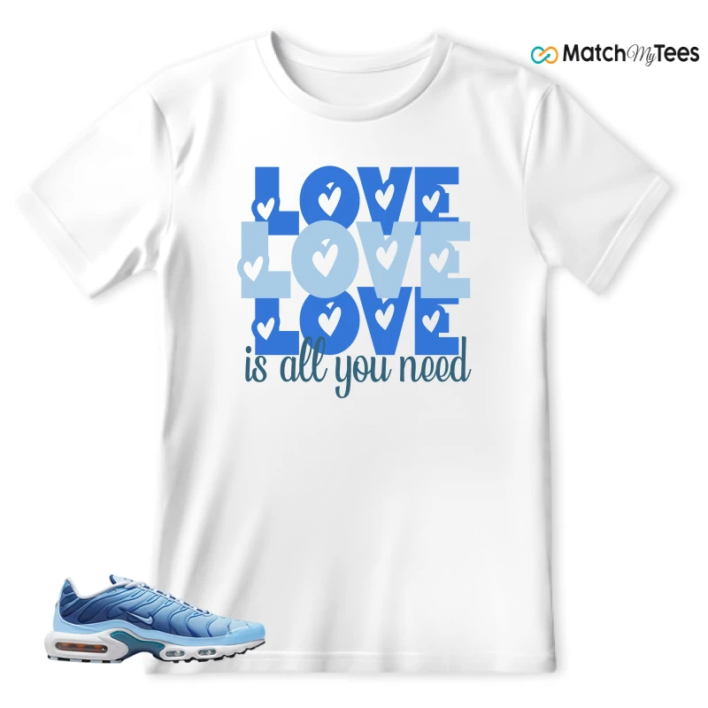 NIKE AIR MAX PLUS UNIVERSITY BLUE GRADIENT SNEAKER Matching Tees t-shirt