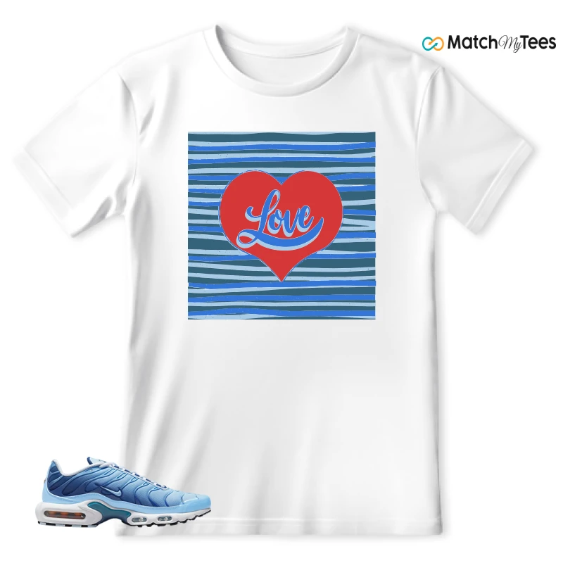 NIKE AIR MAX PLUS UNIVERSITY BLUE GRADIENT SNEAKER Matching Tees t-shirt