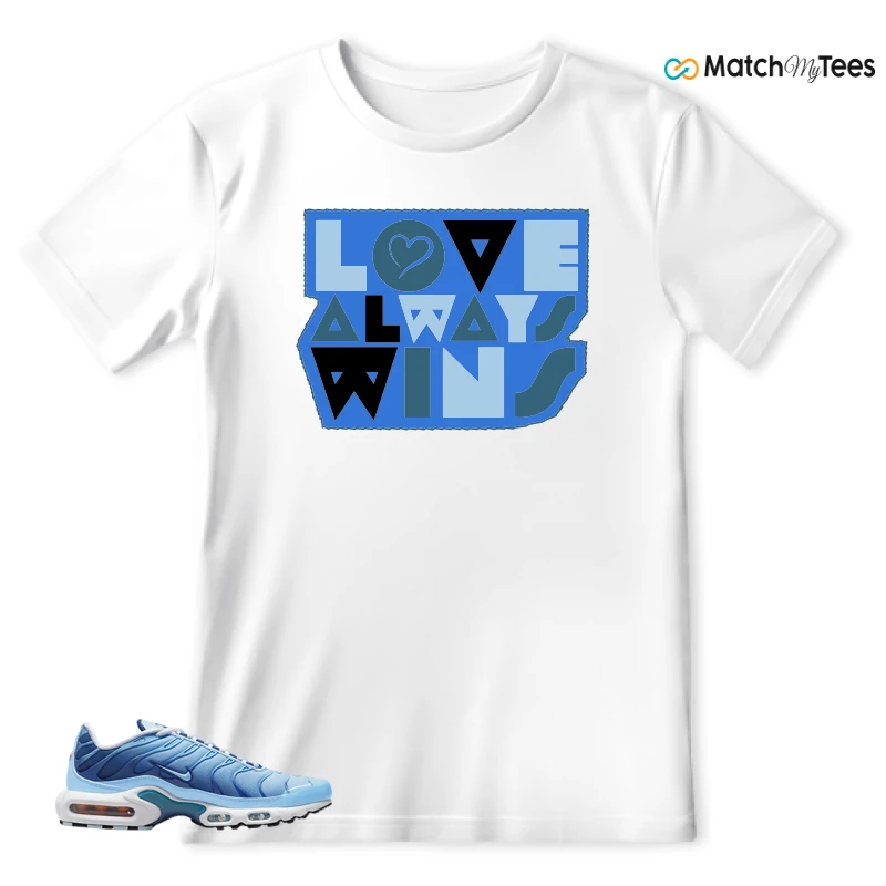NIKE AIR MAX PLUS UNIVERSITY BLUE GRADIENT SNEAKER Matching Tees t-shirt