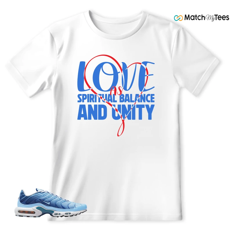 NIKE AIR MAX PLUS UNIVERSITY BLUE GRADIENT SNEAKER Matching Tees t-shirt