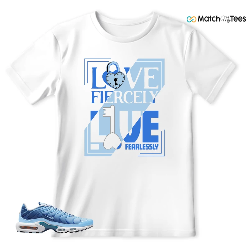 NIKE AIR MAX PLUS UNIVERSITY BLUE GRADIENT SNEAKER Matching Tees t-shirt