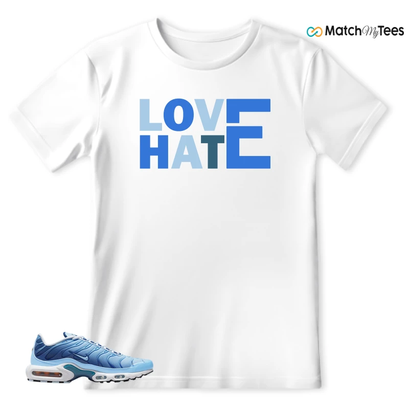 NIKE AIR MAX PLUS UNIVERSITY BLUE GRADIENT SNEAKER Matching Tees t-shirt