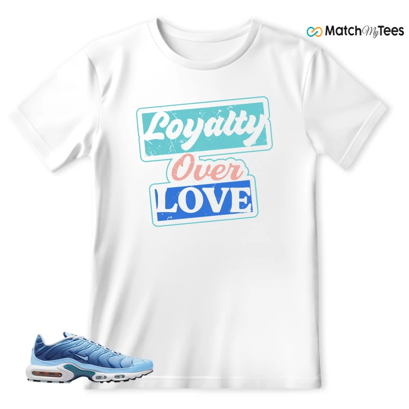NIKE AIR MAX PLUS UNIVERSITY BLUE GRADIENT SNEAKER Matching Tees t-shirt