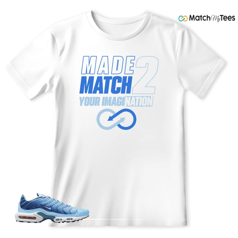 NIKE AIR MAX PLUS UNIVERSITY BLUE GRADIENT SNEAKER Matching Tees t-shirt