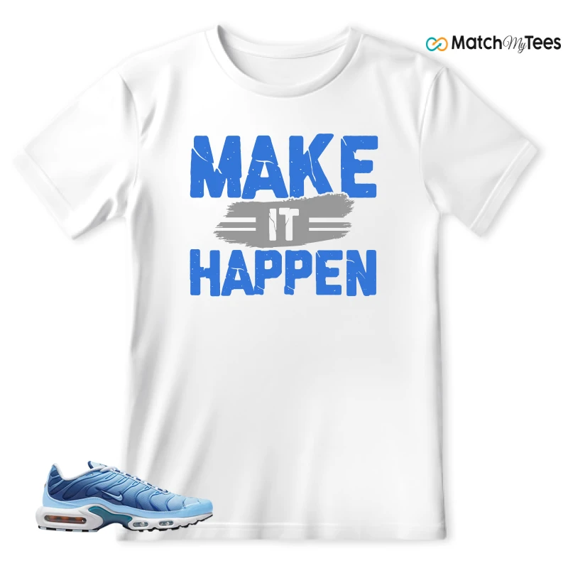 NIKE AIR MAX PLUS UNIVERSITY BLUE GRADIENT SNEAKER Matching Tees t-shirt
