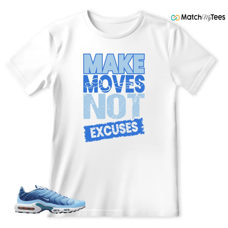 NIKE AIR MAX PLUS UNIVERSITY BLUE GRADIENT SNEAKER Matching Tees t-shirt